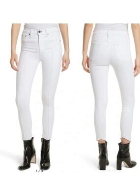 Rag & Bone High Rise Ankle Skinny Jean White